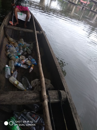 plastic collection from river